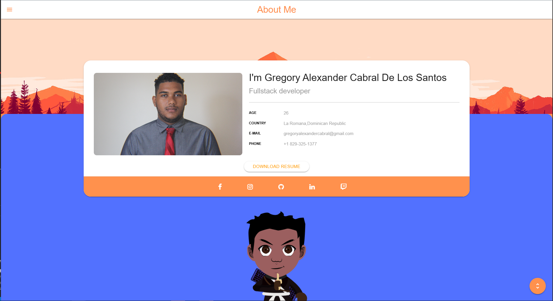 Portfolio Website (V1) preview 2