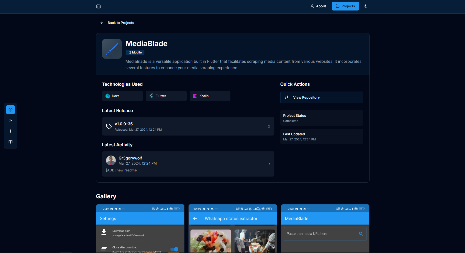 Portfolio website V2 preview 2