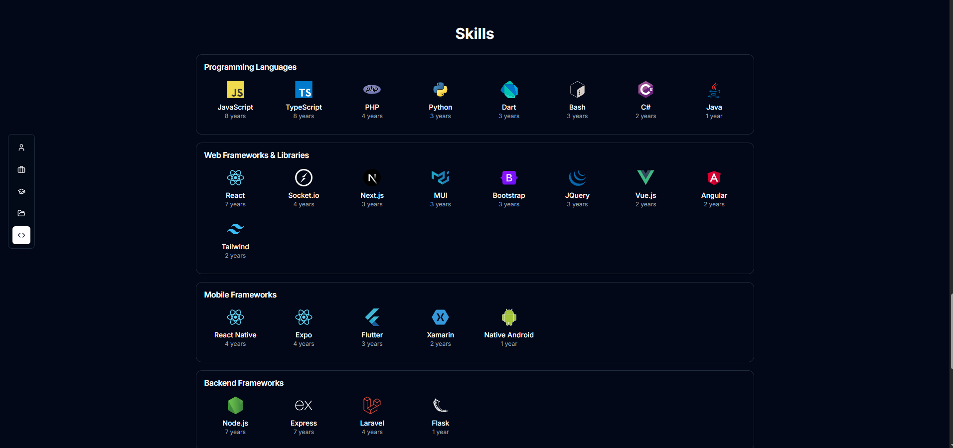 Portfolio website V2 screenshot 8